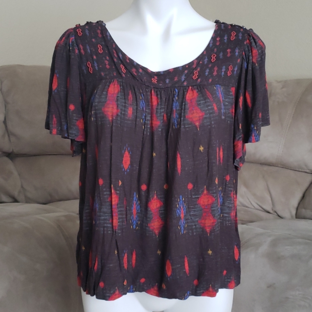 Lucky Brand Free Flow Top Size L
